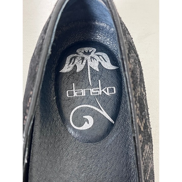 Dansko Olivia Loafers Snakeskin Print Black Metallic Womens Shoes EU 37 US 6.5-7 - Picture 4 of 9